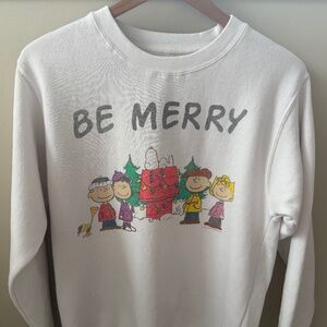 Junk Food Peanuts Be Merry Sweatshirt - Size Small